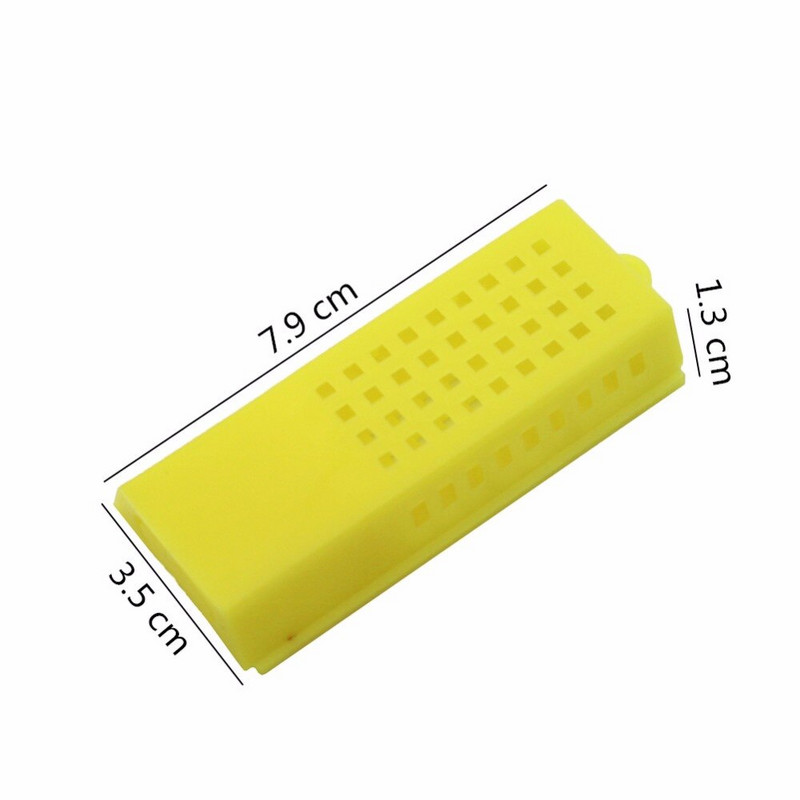 50 ks včelárskych prepravných klietok, žlto-biele včelie kráľovné, klietka na postele, plastová klietka na väzňa, kráľovnú včelu, včelárske nástroje