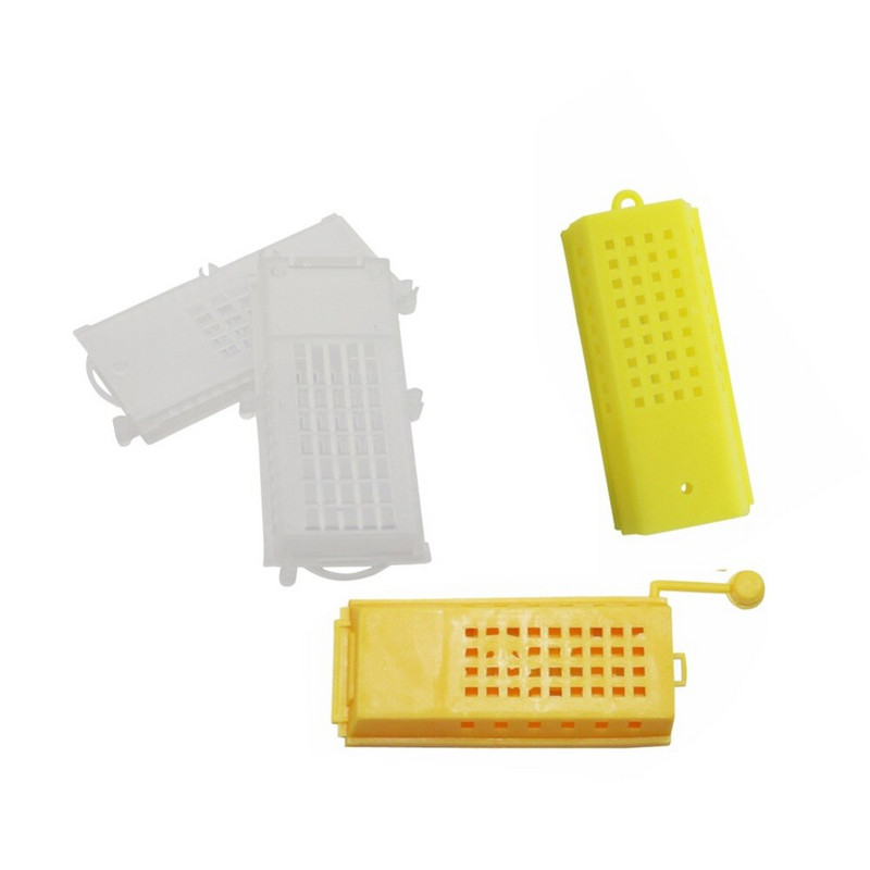 50 ks včelárskych prepravných klietok, žlto-biele včelie kráľovné, klietka na postele, plastová klietka na väzňa, kráľovnú včelu, včelárske nástroje