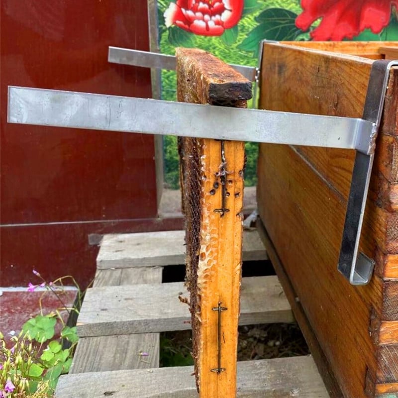 2 ks rámček na úľ, policový stojan na úľ, držiak na úľ, rámček na úľ, včelárske náradie, vybavenie a príslušenstvo, približne 21,5 x 13,5 cm