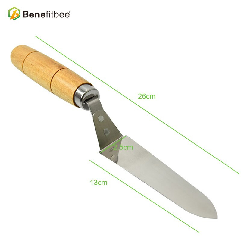Benefitbee 26cm včelárske náradie, škrabka na med, nôž na úle v ruskom štýle, včelárstvo, nehrdzavejúca oceľ 2Cr13, hrúbka 1,5 mm