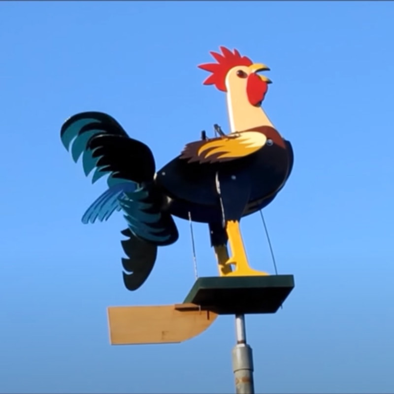 Veterný mlyn kohúta, záhrada, nádvorie, farma, dekorácia, dvor, socha, živá socha, vonkajšia dekorácia, darček na Deň otcov, 23x19cm, LBShipping