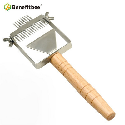 „Benefitbee“ prekės ženklo dangtelių atsukimas medaus grandiklis Medaus šakutė nerūdijančio plieno bitininkystės įrankiai „BeeHive“ įrankis apicultura grandikliai