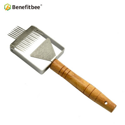 „Benefitbee“ prekės ženklo dangtelių atsukimas medaus grandiklis Medaus šakutė nerūdijančio plieno bitininkystės įrankiai „BeeHive“ įrankis apicultura grandikliai