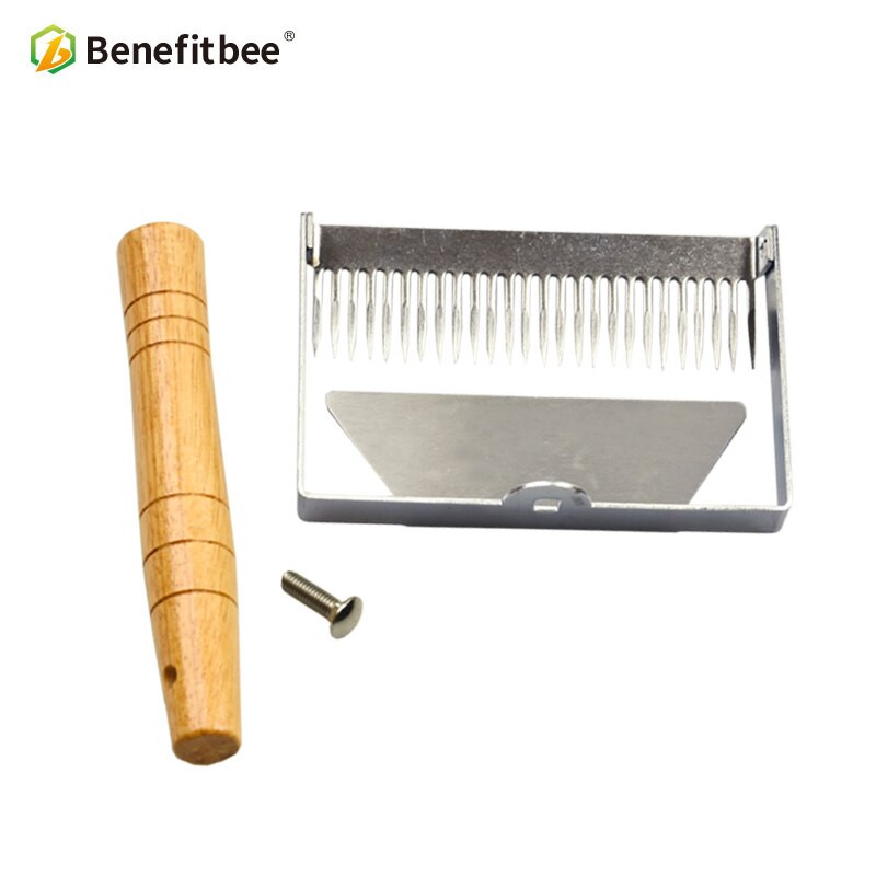 „Benefitbee“ prekės ženklo dangtelių atsukimas medaus grandiklis Medaus šakutė nerūdijančio plieno bitininkystės įrankiai „BeeHive“ įrankis apicultura grandikliai