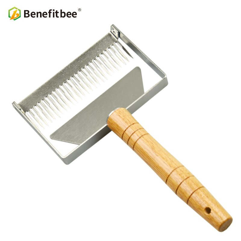 „Benefitbee“ prekės ženklo dangtelių atsukimas medaus grandiklis Medaus šakutė nerūdijančio plieno bitininkystės įrankiai „BeeHive“ įrankis apicultura grandikliai