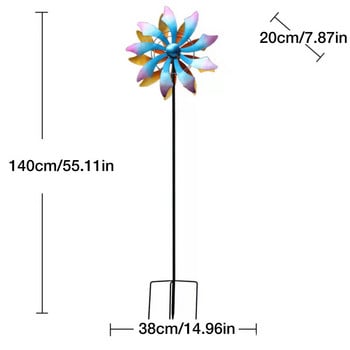 360 градуса градинска метална вятърна въртяща се метална въртяща се класическа вятърна въртяща се за тревна площ за вътрешен двор, тревна площ, градинска декорация