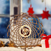 Sculptură cu energie cinetică rotativă 3D Ornamente pentru moara de vânt Modele geometrice Ornamente pentru moara de vânt Moara de vânt din lemn