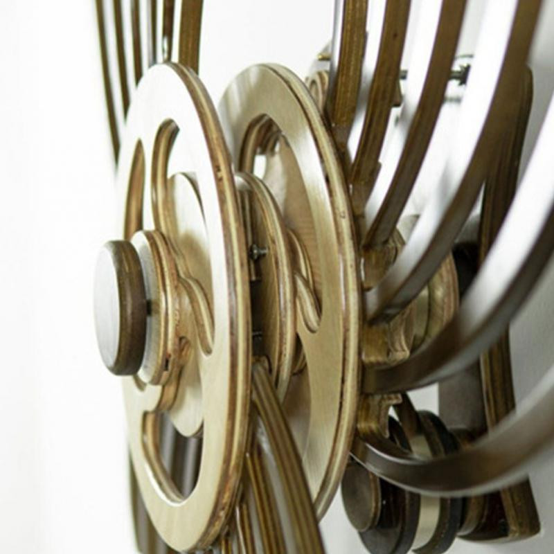 Sculptură cu energie cinetică rotativă 3D Ornamente pentru moara de vânt Modele geometrice Ornamente pentru moara de vânt Moara de vânt din lemn