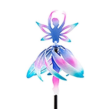 Fairy Ballerina Wind Spinner που αλλάζει χρώμα Μπαλέτο Spinning Girl Wind Chimes Περιστρεφόμενο κατάστρωμα για διακοσμητικά κουδουνίσματα κήπου πίσω αυλής