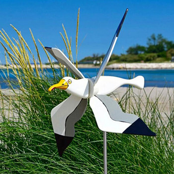 Μεταλλικό διακοσμητικό αντισκωριακό σχήμα Seagull Bird Gyro Windmill Wind Grinder Φιλικό προς το περιβάλλον Flying Bird Series Fine Craftsmanship Art
