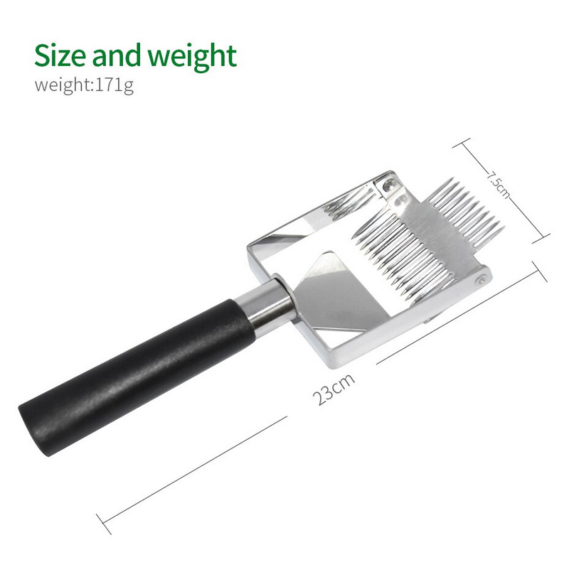 1 ks škrabka na med, odviečkovanie medu z úľa, drevená rukoväť, včelárske nástroje, rukoväť, škrabka na plást, nôž, vidlička, lopata