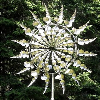 Winwheels Windmill Spring Wind Spinner Catcher Turbine Patio Garden Decoration Външни джуджета Осцилиращ показалец Аксесоари