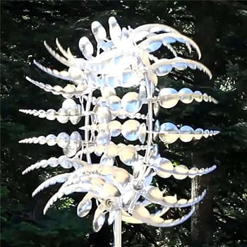 Winwheels Windmill Spring Wind Spinner Catcher Turbine Patio Garden Decoration Външни джуджета Осцилиращ показалец Аксесоари