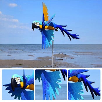 Windmill Whirly Parrots Whirligig-Asuka Series Garden Lawn Decoration Courtyard Farm Yard Animal Decorative Stakes Wind Spinners