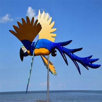 Windmill Whirly Parrots Whirligig-Asuka Series Garden Lawn Decoration Courtyard Farm Yard Animal Decorative Stakes Wind Spinners