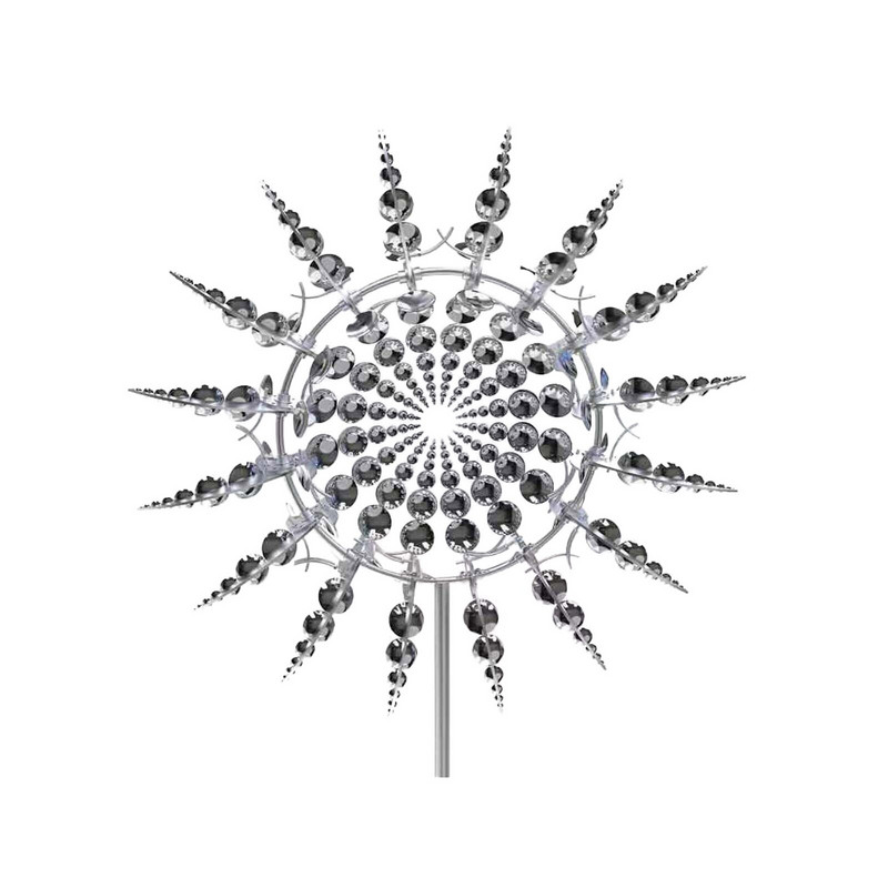 Unikátny a magický kovový veterný mlyn - sochy pohybujúce sa s vetrom, veterné rotačné mlyny na trávnik pre vonkajšie záhradné dekorácie s lapačom vetra