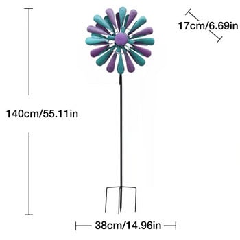 Градинска вятърна въртяща се метална вятърна мелница 360 градуса въртяща се кинетична въртяща се вятърна въртяща се здрава 4-нокътна дворна арт 360 градуса въртяща се вятърна мелница