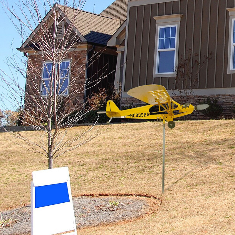 Metalinės orlaivio vėtrungės nerūdijančio plieno dalys Vėjo krypties bandymas Namų sodo dekoras Balkono lauko dekoras Dovana vaikams