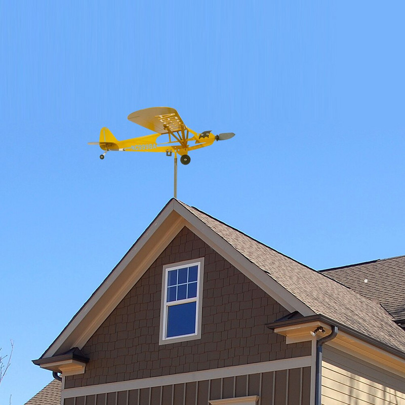 Metalinės orlaivio vėtrungės nerūdijančio plieno dalys Vėjo krypties bandymas Namų sodo dekoras Balkono lauko dekoras Dovana vaikams