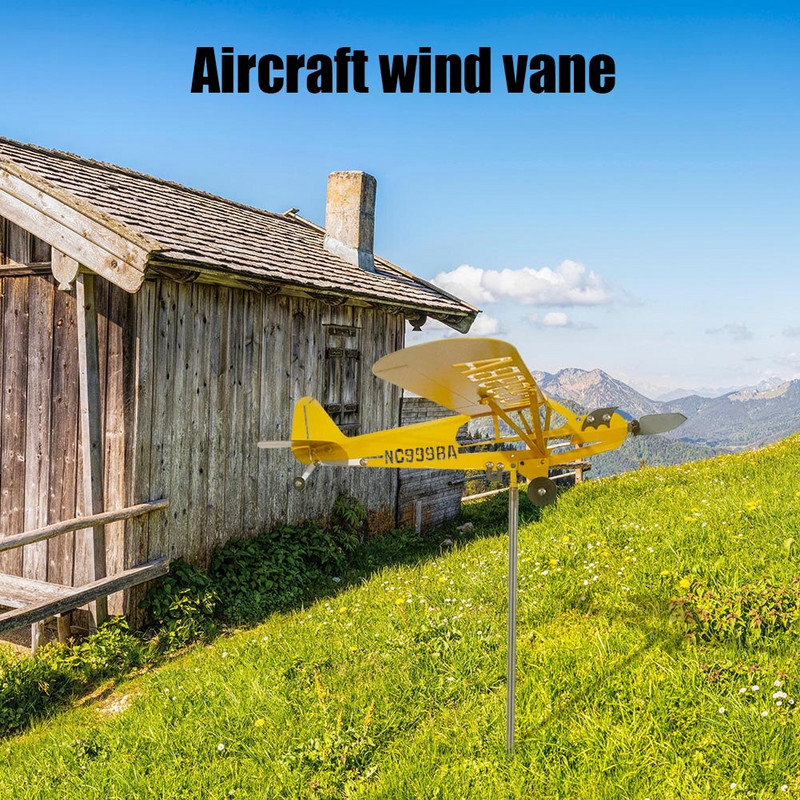 Metalinės orlaivio vėtrungės nerūdijančio plieno dalys Vėjo krypties bandymas Namų sodo dekoras Balkono lauko dekoras Dovana vaikams