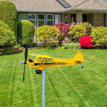 Airplane Wind Spinner Λεπτό και όμορφο αεροπλάνο καιρικό πτερύγιο Όμορφο και ανθεκτικό μεταλλικό Windmill Wind Energy Garden