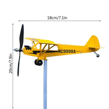 Airplane Wind Spinner Λεπτό και όμορφο αεροπλάνο καιρικό πτερύγιο Όμορφο και ανθεκτικό μεταλλικό Windmill Wind Energy Garden