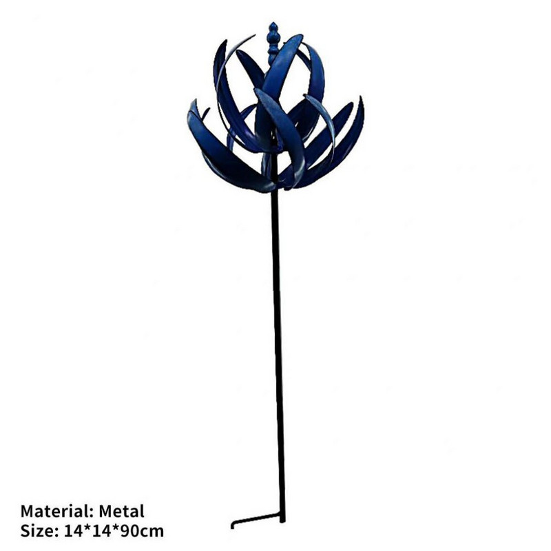 Kovový veterný mlyn, modrý exteriér, pre Harlow Wind Rotator, vonkajší železný veterný mlyn, záhradná zátka, lapač vtákov, dekorácia záhradnej cesty