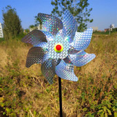 10 vnt / rinkinys Paukščius atbaidantis, atspindintis paukščių baidyklės vėjo malūnas, lauko vėjo energijos gaudyklės, kiemo kiemo kiemas, sodo dekoravimas.