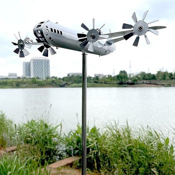 Super Fortress Aircraft Wind Spinne Metal Airplane 3D Cool Ανεμόμυλος Στολίδι Εξωτερικού Κήπου Διακόσμηση βεράντας κήπου Γλυπτό