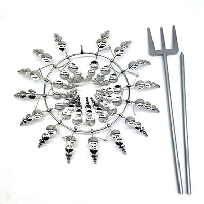 Lauko unikalus stebuklingas metalinis geležinis vėjo malūnas Besisukantis vėjo suktukas Vėjo kolektorius Kiemo kiemelis Vejos sodo puošmena