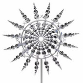 Nový unikátny magický kovový veterný mlyn, vonkajšie veterné rotačné vrtule, zberače vetra, nádvorie, terasa, trávnik, záhrada, dekorácia, vonkajšia/vnútorná