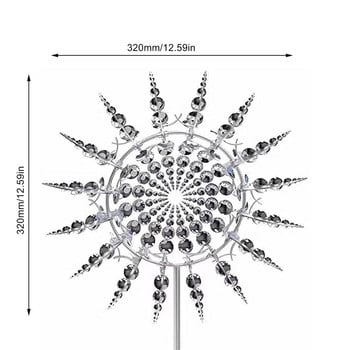 2022 Нова магическа метална вятърна мелница Външни въртящи се въртящи се въртящи се въртящи се ветрове Уловители на вятър Двор Вътрешен двор Декорация на градина Дропшипинг