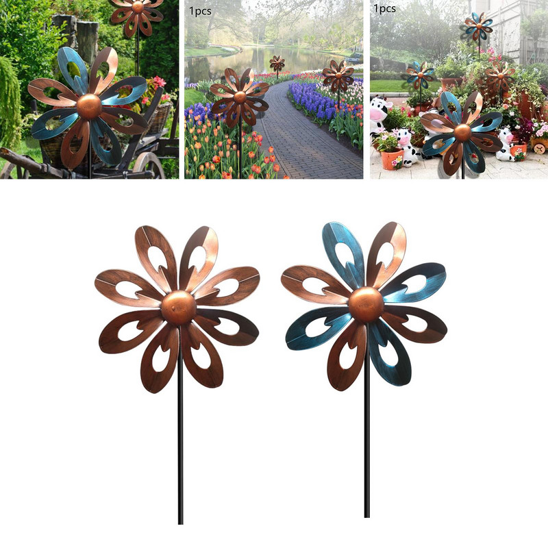 Rotačný veterný mlyn Wind Spinner Veterné sochy na terasu, záhradu, trávnik, terasu