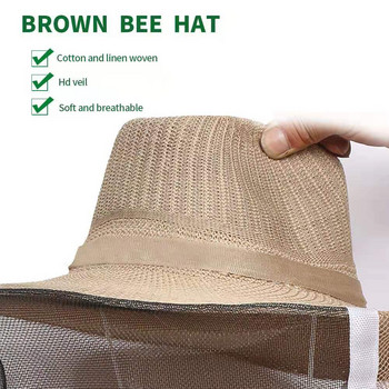 Beekeeper Protective Hat Anti-beee insect pet Veil Head Face Beekeeping Hat for Protection Beekeeper Cow boy
