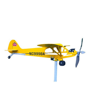 Lėktuvo vėtrungės namų dekoravimas Patvarus sklandus lauko menas Vėjo skulptūra Subtilus metalinis vėjo malūnėlis terasos sodo dekoras