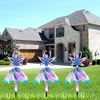 Fairy Ballerina Wind Spinner που αλλάζει χρώμα Μπαλέτο Spinning Girl Wind Chimes Περιστρεφόμενο κατάστρωμα για διακοσμητικά κουδουνίσματα κήπου πίσω αυλής