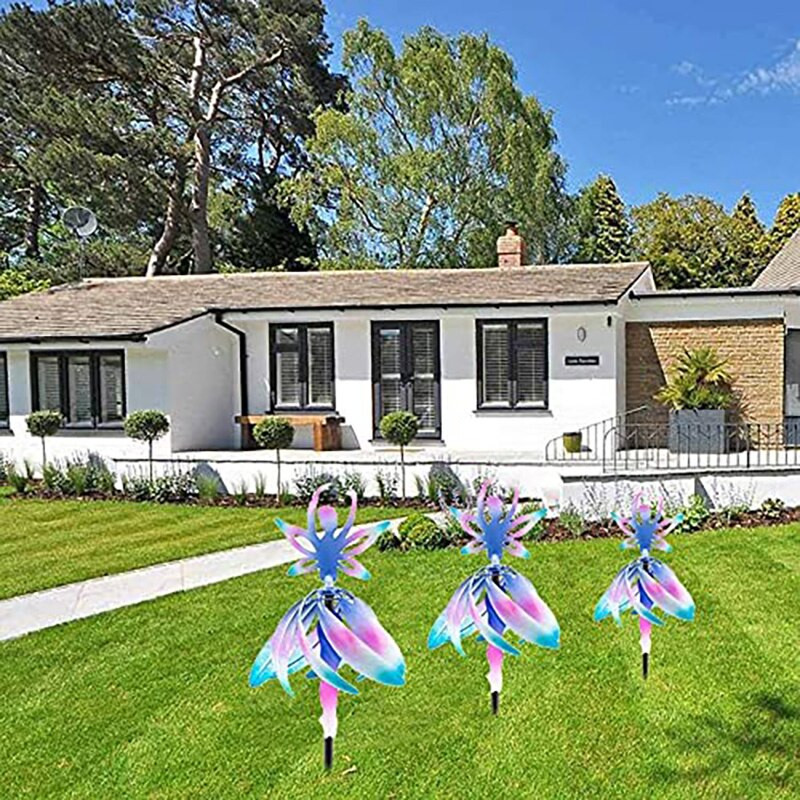 Rozprávková balerína Veterná rotujúca zvonkohra, meniaca sa farba baletu, točiaca sa dievčina, otáčajúca sa paluba do záhrady, dekoratívne zvonkohry