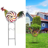 90 * 36 cm Gaidžio metalo vėjo malūno puošmena spalvinga meninė vejos puošmena krūva Gaidžių sodas lauko išskirtinis dovanų gyvūnas X5G2