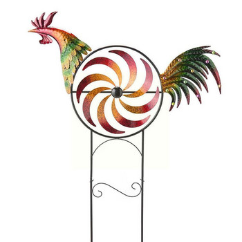 90*36cm Κόκορας Μεταλλικός Ανεμόμυλος Διακόσμηση Πολύχρωμη Τέχνη Στολίδι γκαζόν Σωρός Κόκορας Κήπος Υπαίθριος Εκλεκτό Δώρο Ζώο Cour X5G2