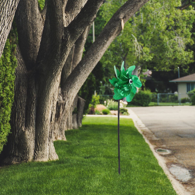 4 vnt. sodo paukščių atbaidiklis, spindintis, blizgantis paukščius atbaidantis vėjo malūnas, apsaugantis sodo augalą, gėlių sodo vejos dekoravimas