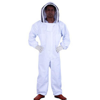 Βαμβακερά Ολόσωμα Ενδύματα Μελισσοκομίας Πέπλο Καπέλο Καπέλο Ρούχα Μπουφάν Προστατευτική Στολή Μελισσοκομίας Beekeepers Bee Suit Equipment