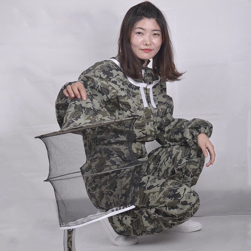 Bitininkystės reikmenys Apsauginiai drabužiai Striukė kelnės Veil Bičių apsauga Suknelė Kamufliažas Bitininkystės Kostiumas Apsauginis