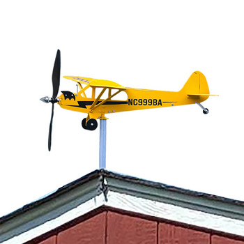 Μεταλλικό αεροπλάνο Weathervane Retro Iron Weather Vane Ένδειξη κατεύθυνσης ανέμου για διακόσμηση οροφής κήπου πίσω αυλής Προμήθειες κήπου
