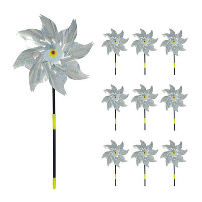 10 kusov veterníkov proti vtákom, účinne držia vtáky preč, holografické odpudzovače vtákov do záhrady a na dvor.