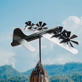 New Arrival Metal Superfortress Aircraft Wind Energy Aircraft Windmill Υπαίθριος κήπος Στολίδι για αυλή