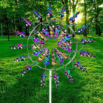 Vibrant Creative Metal Wind Vane Outdoor Spinners Wind Catchers for Farm