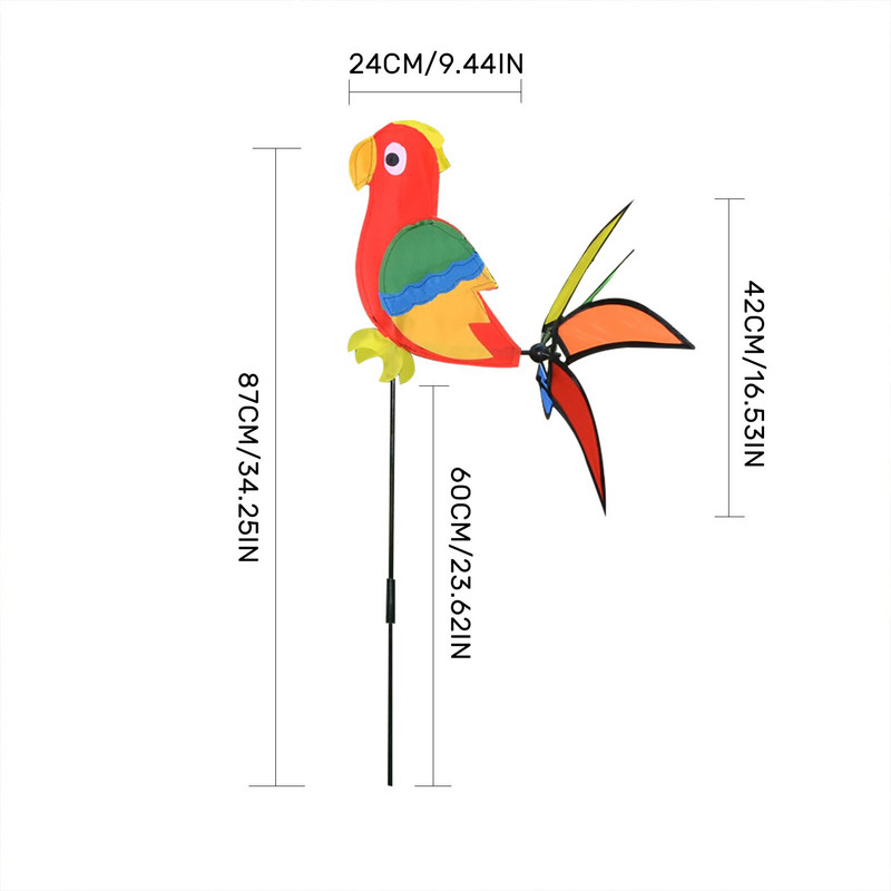 Záhradný veterný mlyn v tvare zvieraťa, veterný mlyn s rotačnou tyčou, vonkajšia dekorácia, záhradné dekorácie, ozdoby, dekorácia nádvoria