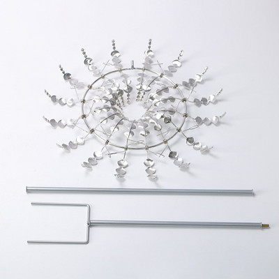 Magický kovový veterný mlyn, veterné sochy, veterná rotácia, kinetický lapač vetra, vonkajšia dekorácia dvora, záhrada, krajina