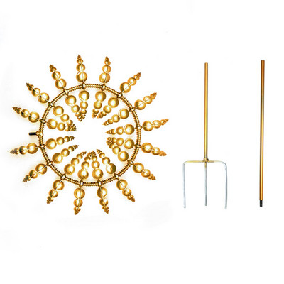 Magický kovový veterný mlyn, veterné sochy, veterná rotácia, kinetický lapač vetra, vonkajšia dekorácia dvora, záhrada, krajina