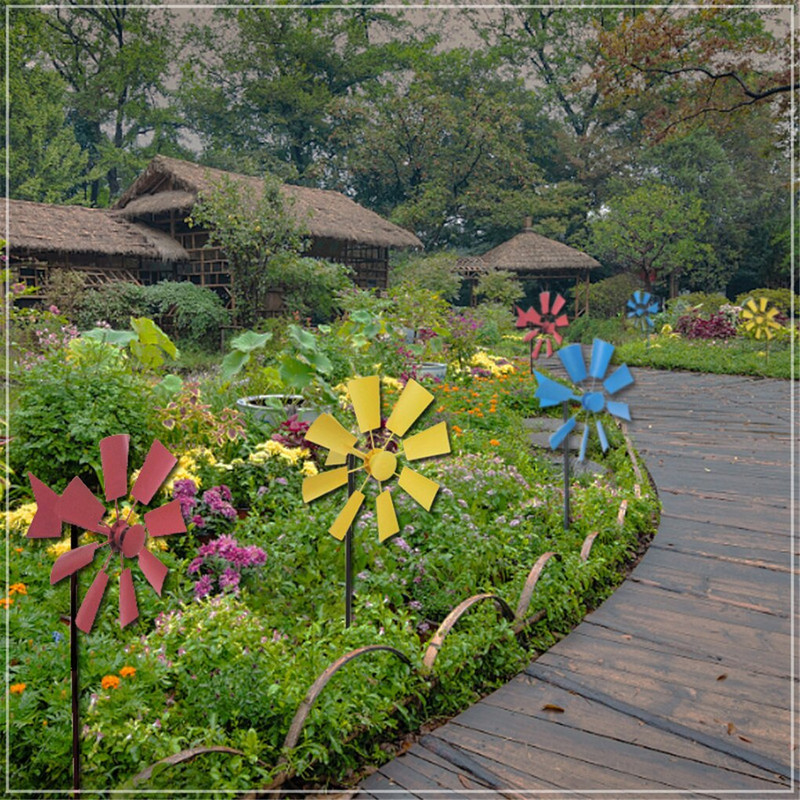 1 vnt. vėjo malūno sodo geležies besisukantis vėjo suktukas lauko vėjalentės kiemo sodo dekoravimas